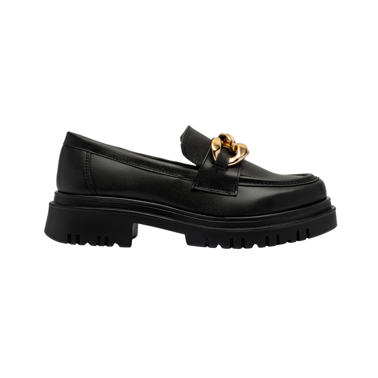MOCASÍN MEDUSA NEGRO/ORO