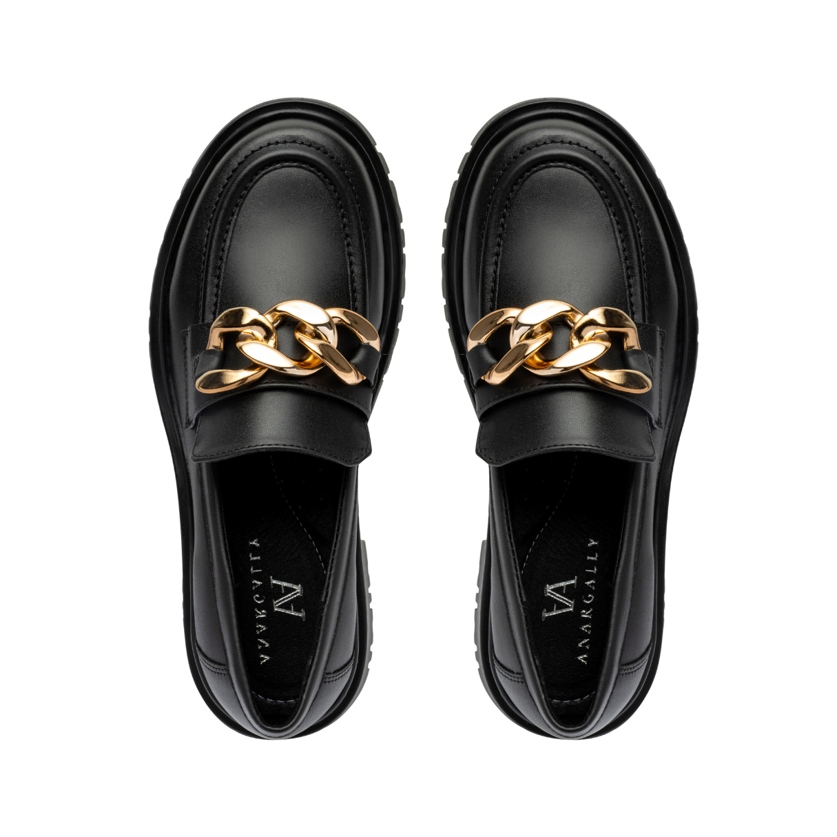 MOCASÍN MEDUSA NEGRO/ORO