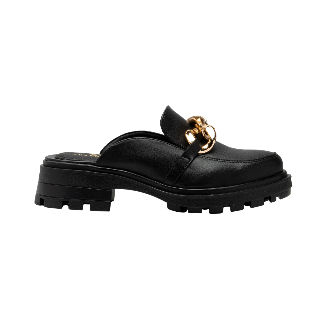 MULE CIBELES NEGRO/ORO